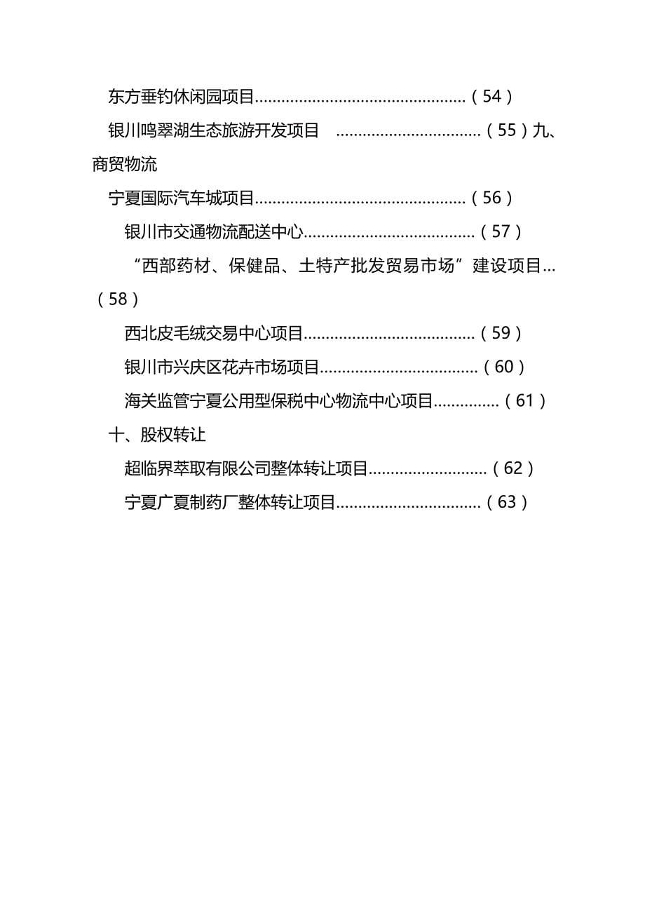 （招商策划)银川市招商引资项目_第5页