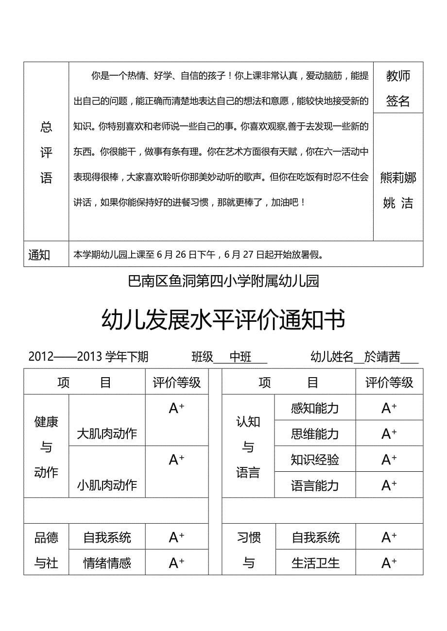 2020年（发展战略）幼儿发展水平单_第5页