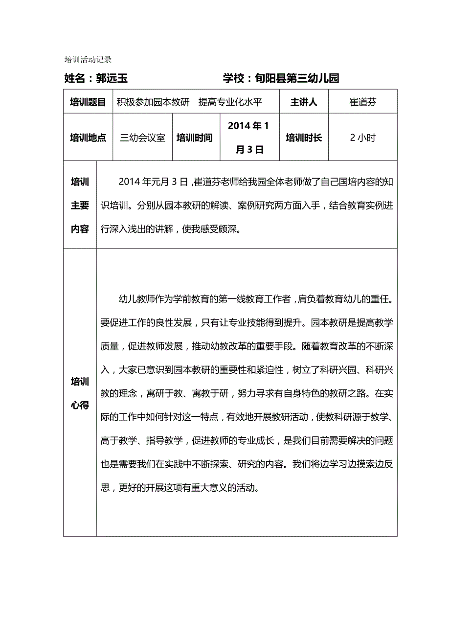 （营销策划)校本研修活动记录与成果登记营销活动策划计划解决_第2页