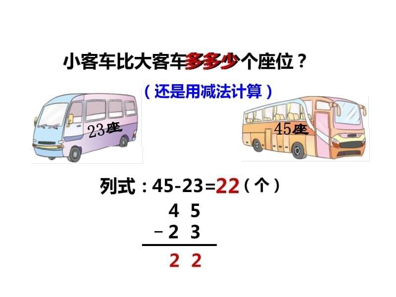 西师大版小学一年级下册数学教学课件-第四单元100以内的加法和减法（一）-第5课时 两位数加、减两位数（3）_第5页