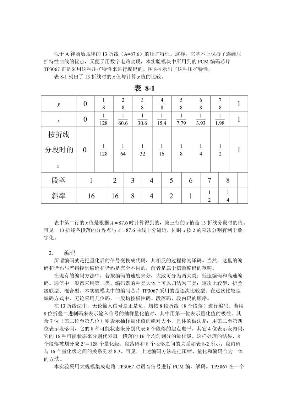 实验五 脉冲编码调制与解调实验_第5页