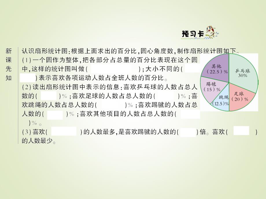 人教版六年级数学上册习题课件-第7单元：扇形统计图-练习1_第3页