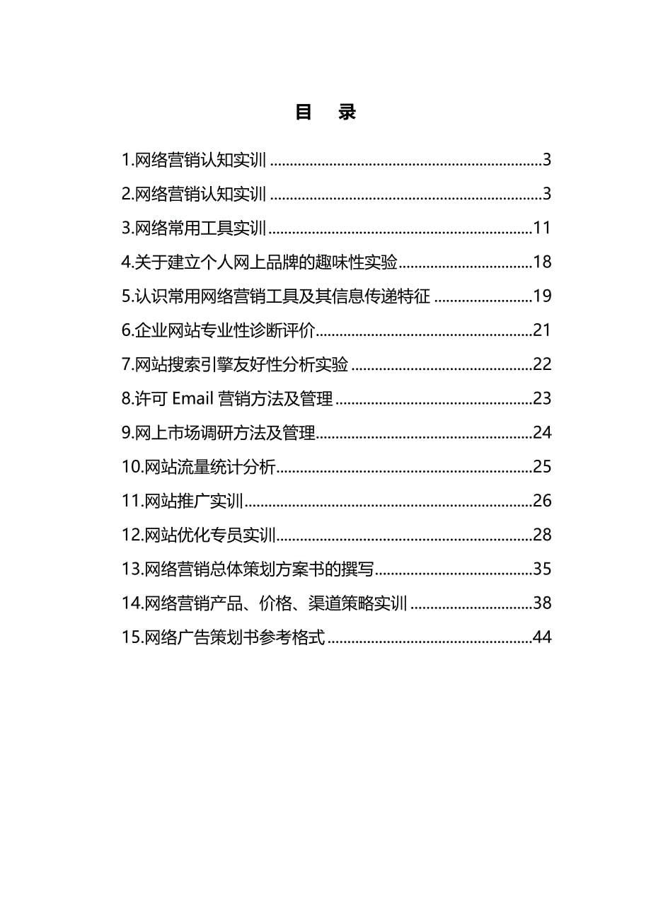 （网络营销)网络营销网络营销实训_第5页