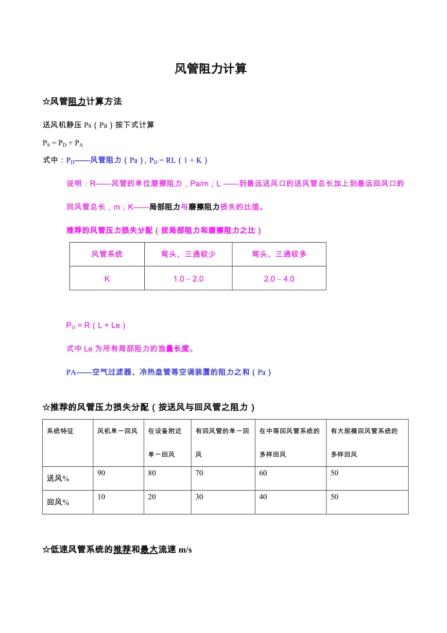 （产品管理）(YORK产品手册提供)风管阻力计算方案书v_第1页