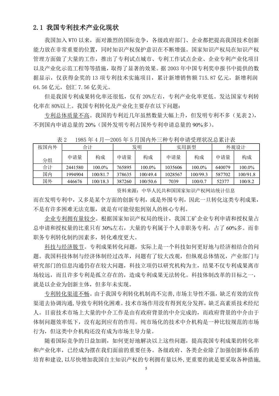 （2020）年项目管理重庆市专利项目产业化基地建设可行性研究_第5页