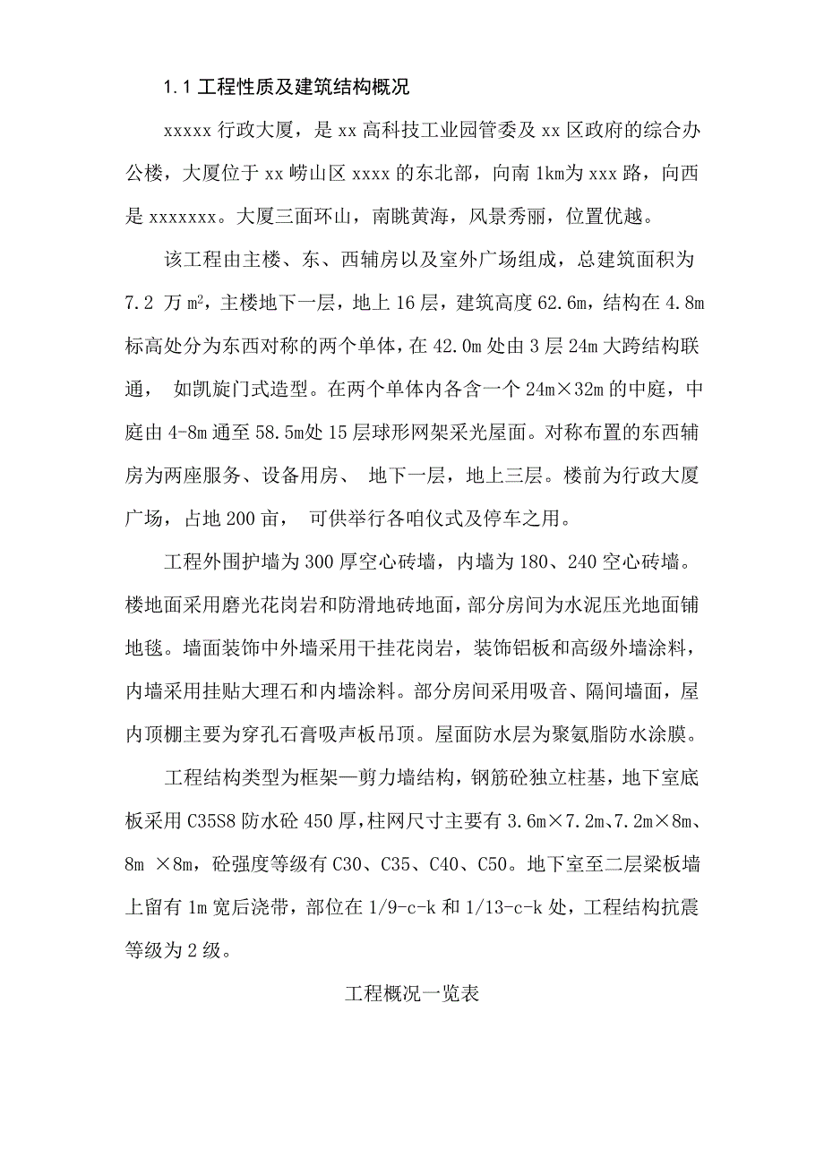 （房建工程施工组织设计）0324xx行政大厦施工组织设计方案_第3页