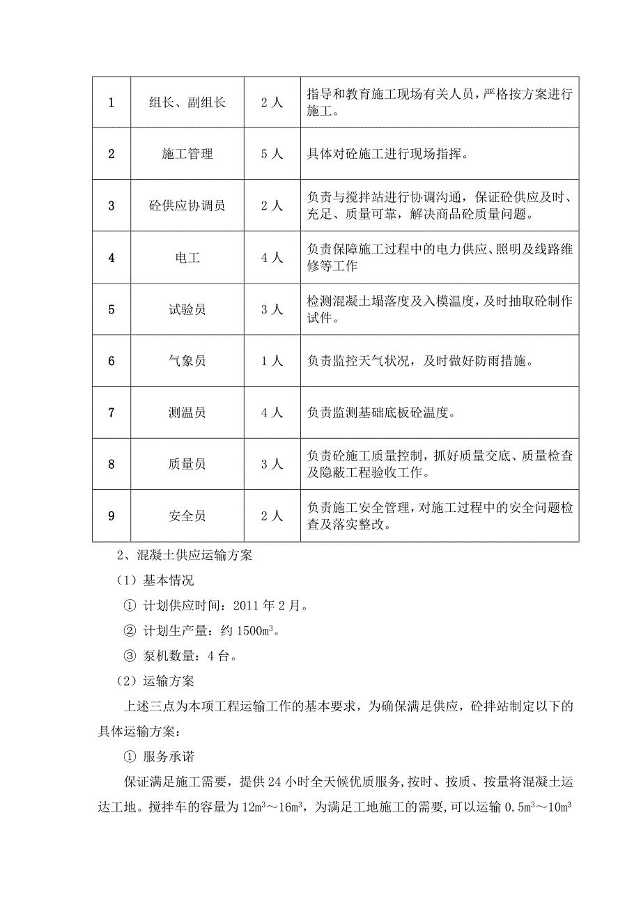 我的 正确基础底板混凝土浇筑专项方案_第3页