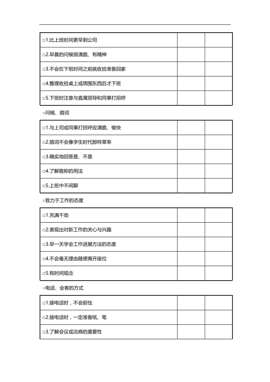 2020年企业培训新进员工培训效果检测_第3页