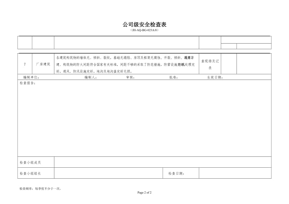 公司级安全检查表-2页_第2页