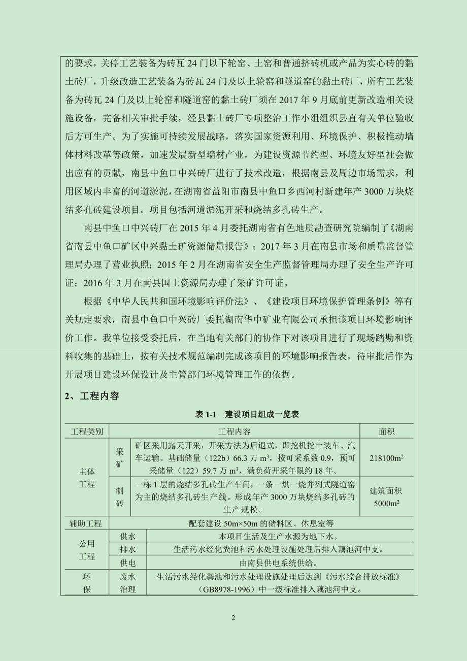 （2020）年项目管理南县中鱼口中兴砖厂年产万块烧结多孔砖建设项目环境影响报告表_第5页