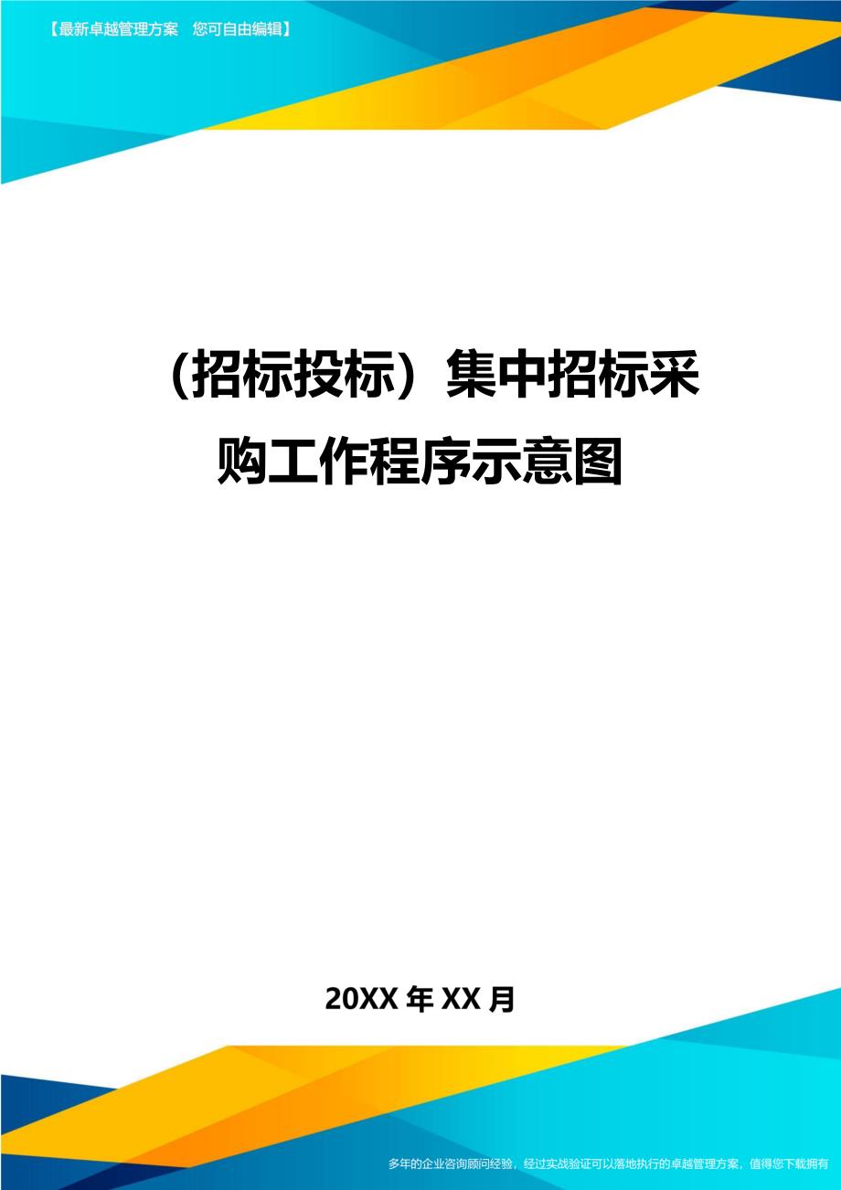 2020年（招标投标）集中招标采购工作程序示意图_第1页