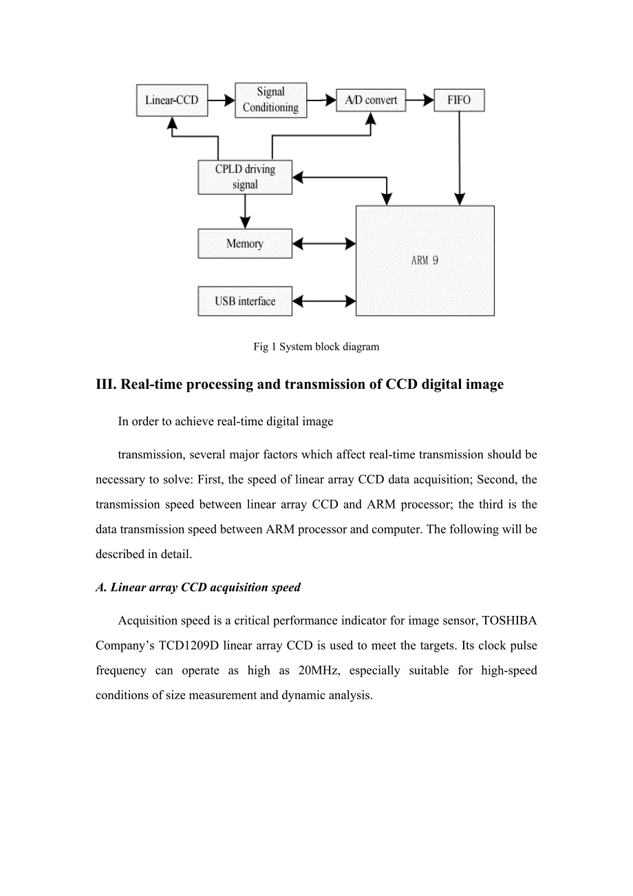 《外文翻译-基于ARM与线性CCD的高速数据采集系统（中英文对照）》-公开DOC·毕业论文_第4页