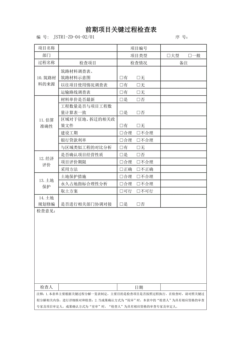 （2020）年项目管理公路设计项目关键过程规定表单_第4页