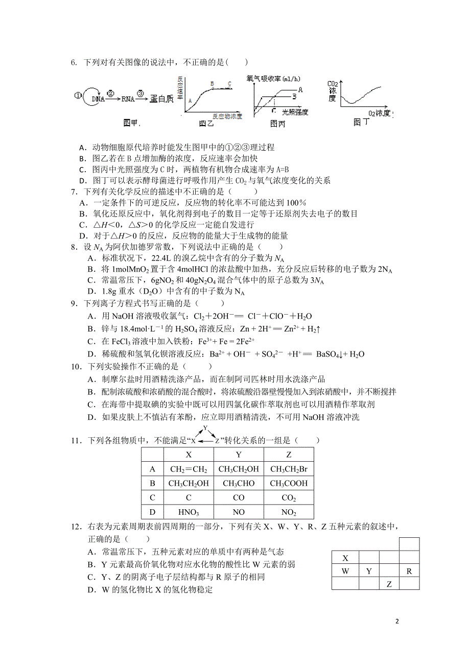 浙江省萧山六、八、九三校2011届高三理综5月联考试题.doc_第2页