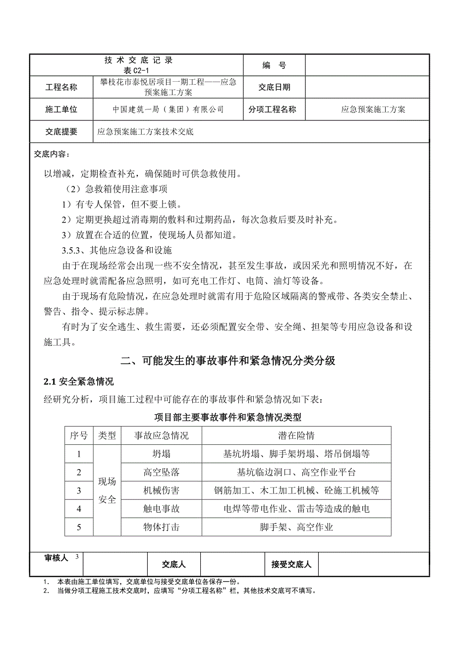 2020年(应急预案）应急预案施工方案技术交底_第3页