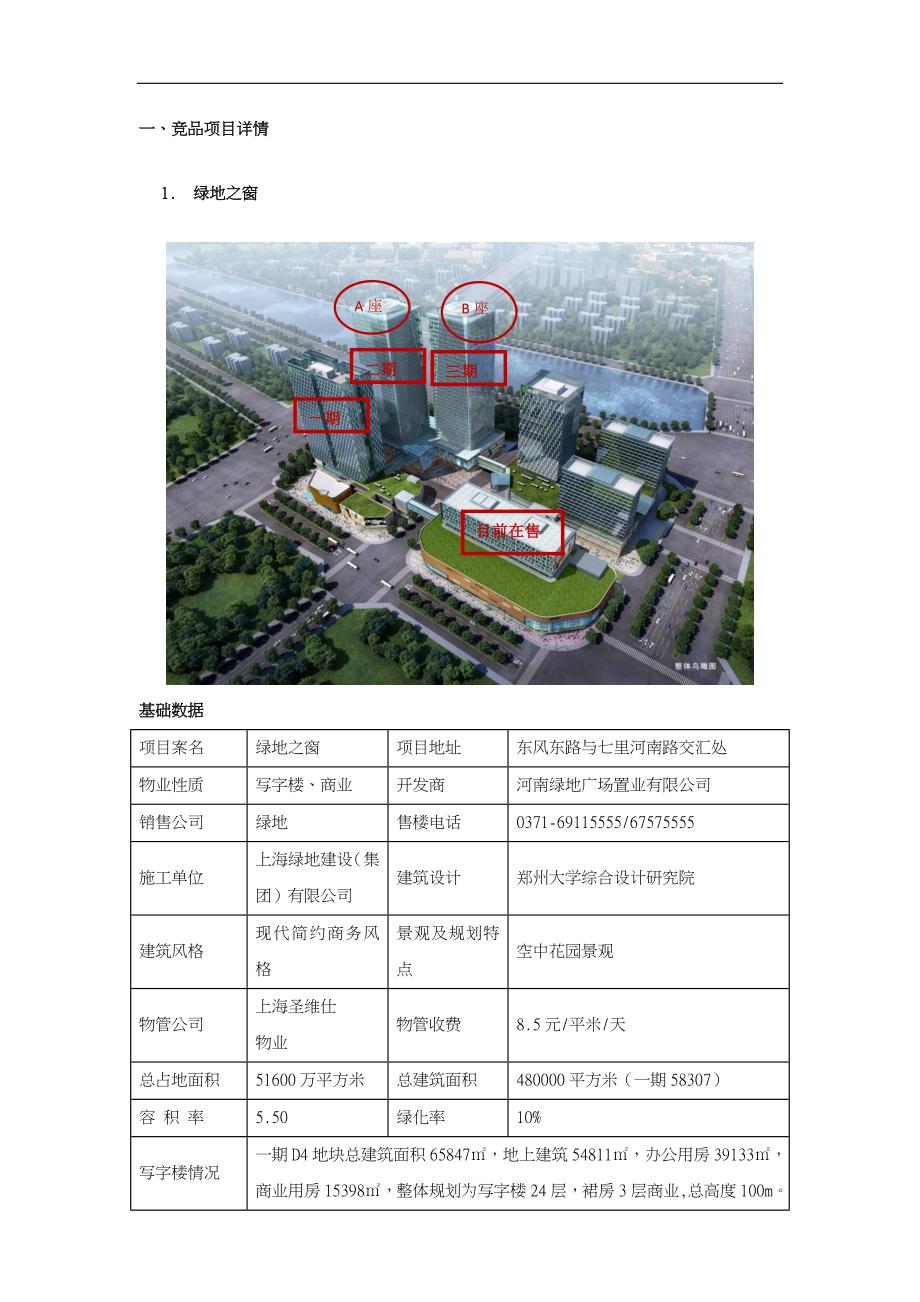 2020年(项目管理）XXXX年郑州CBD郑东新区商务写字楼项目分析报告_第3页