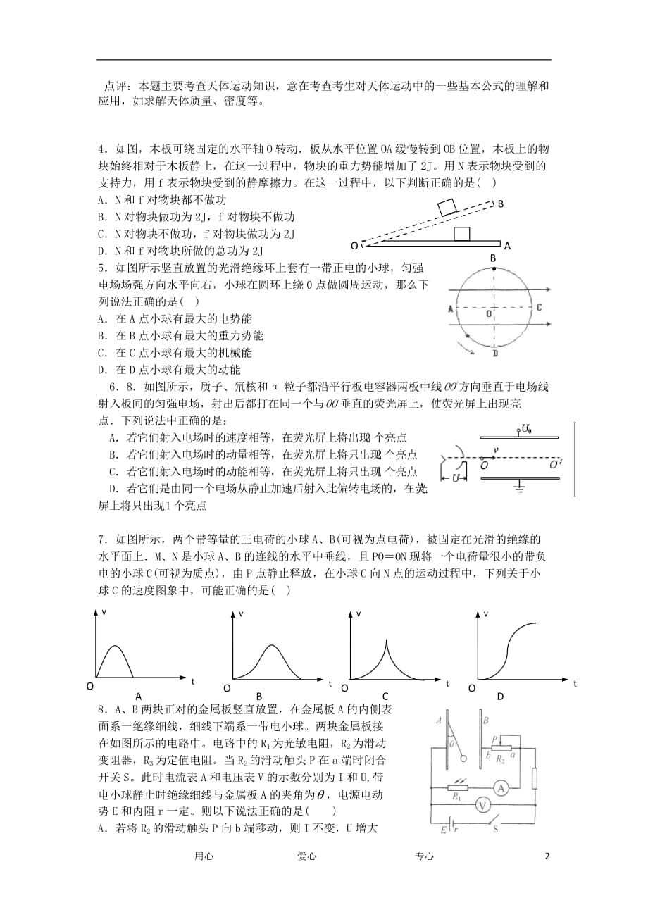 辽宁省沈阳市市级重点联合体2012届高三物理模拟测试试题.doc_第2页