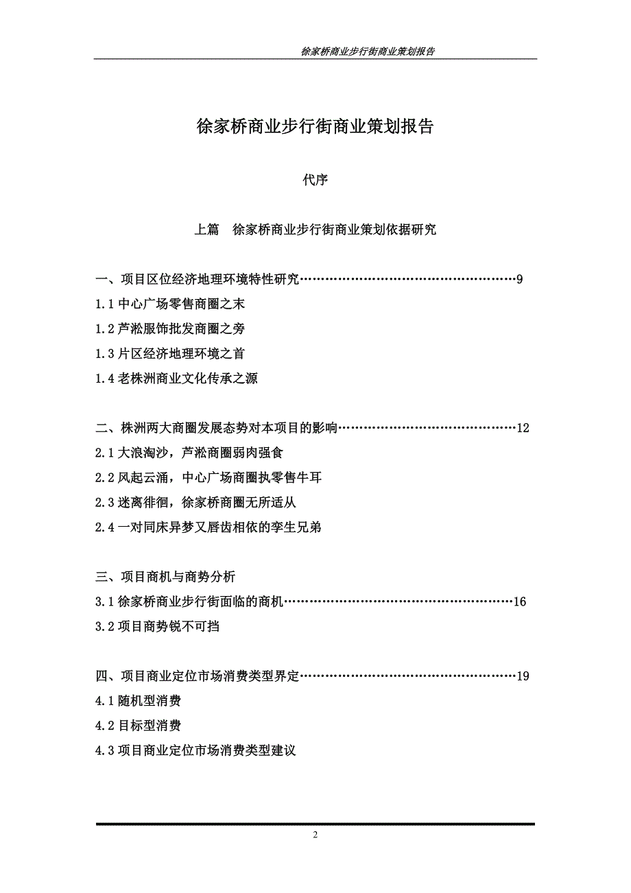 （策划方案）湖南株洲徐家桥商业步行街商业诊治之商业策划报告_80页v_第2页