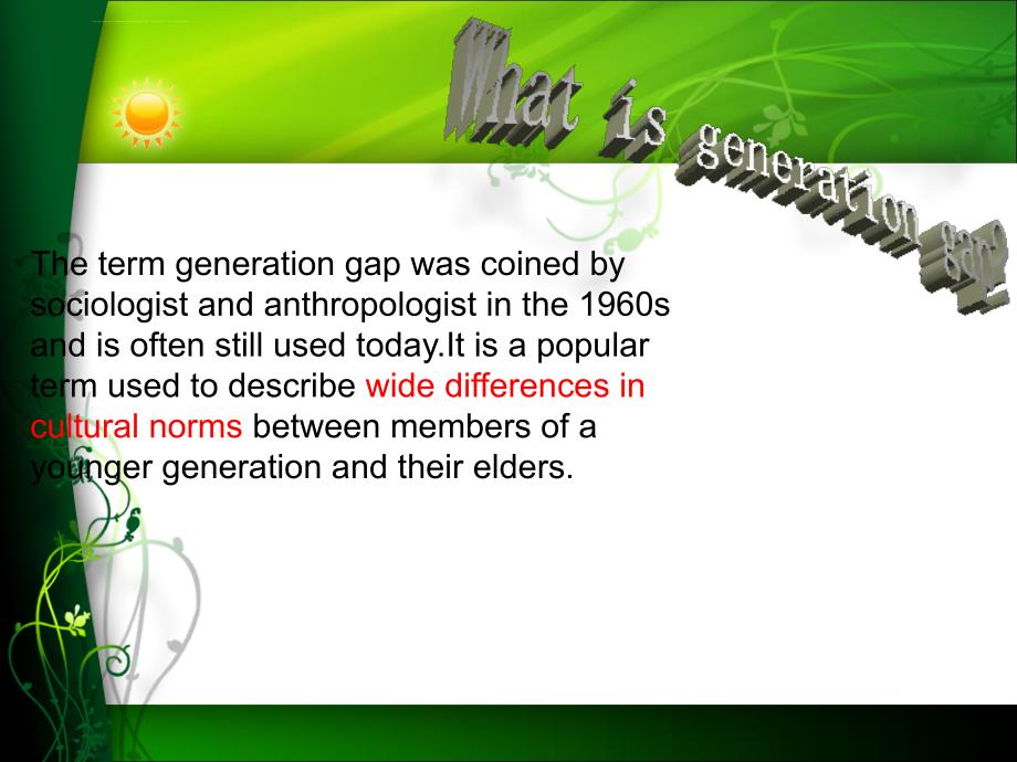 generation gap代沟英语演讲_第3页