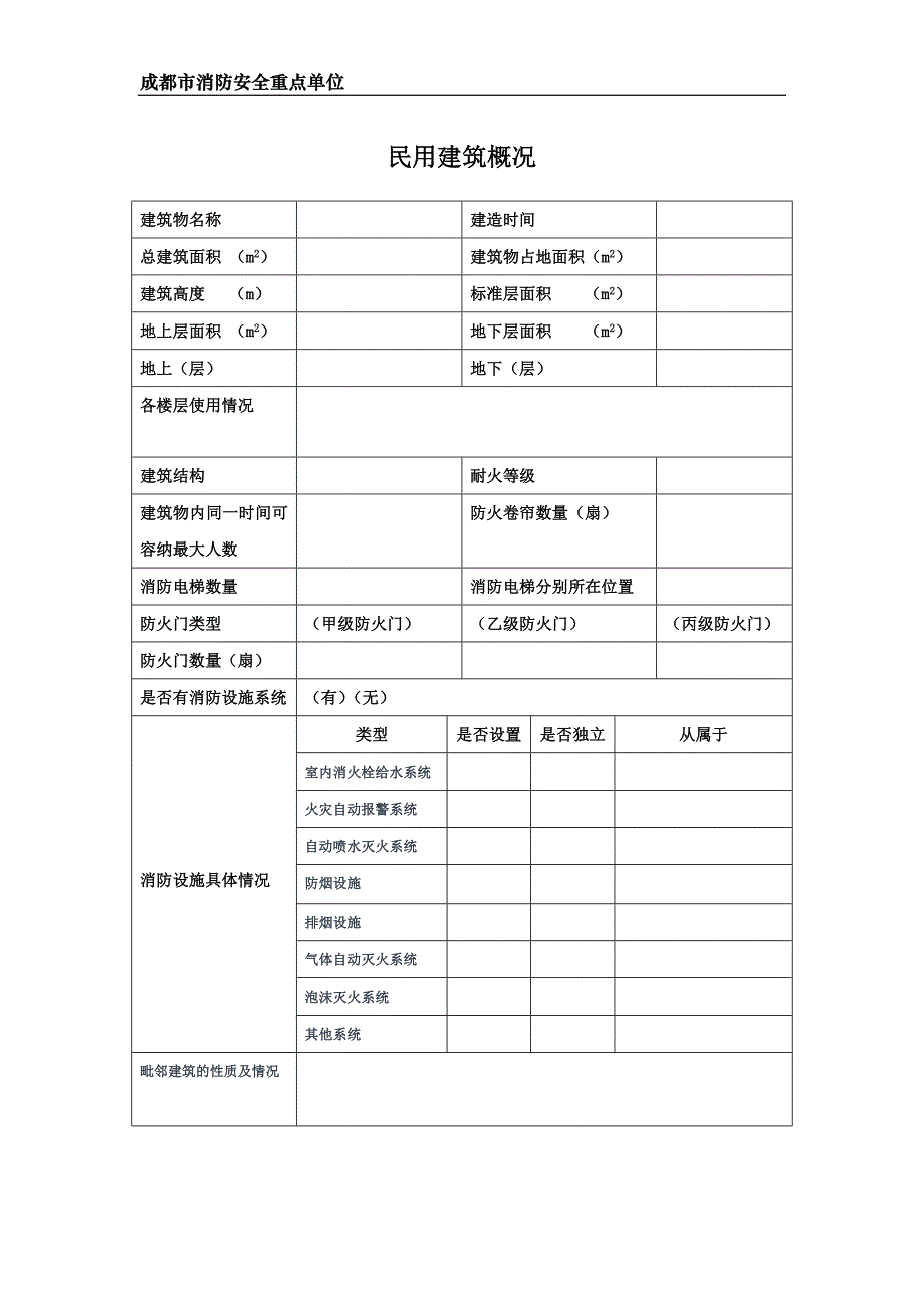 2020年(消防知识）建筑物及消防设施基本情况_第1页