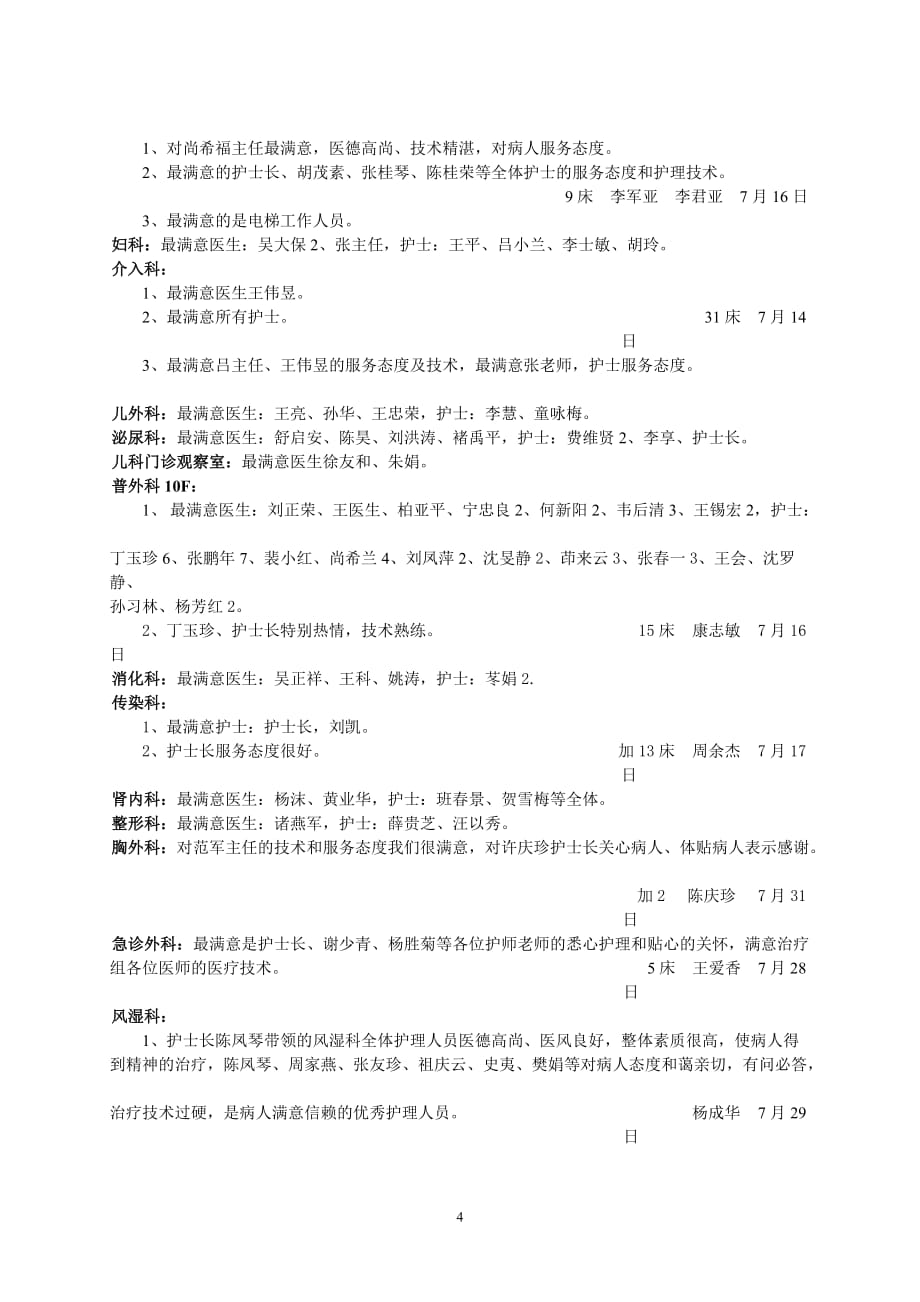 （调查问卷） 满意度问卷调查简报259期）doc-安徽省立医院_第4页