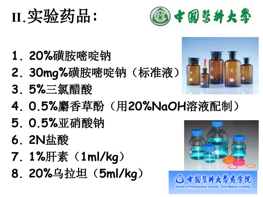 正常家兔磺胺嘧啶钠药动学参数的测定ppt课件_第3页