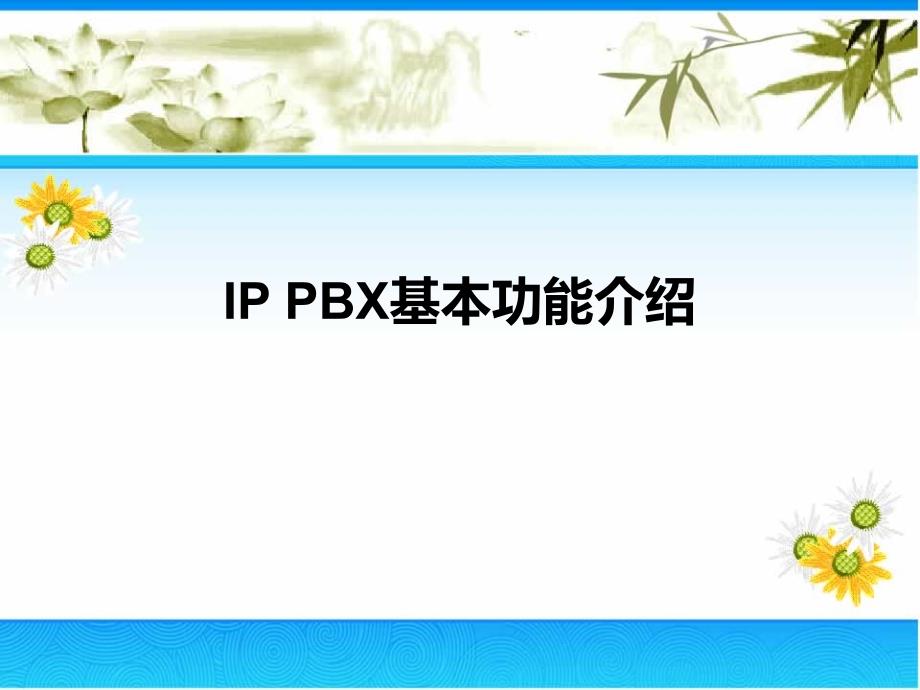 IP PB功能及应用_第1页