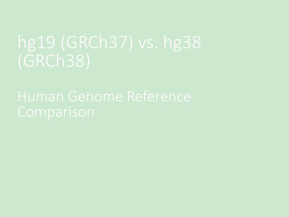 hg19 (GRCh37) 与 hg38 (GRCh38) 数据差异比较_第1页