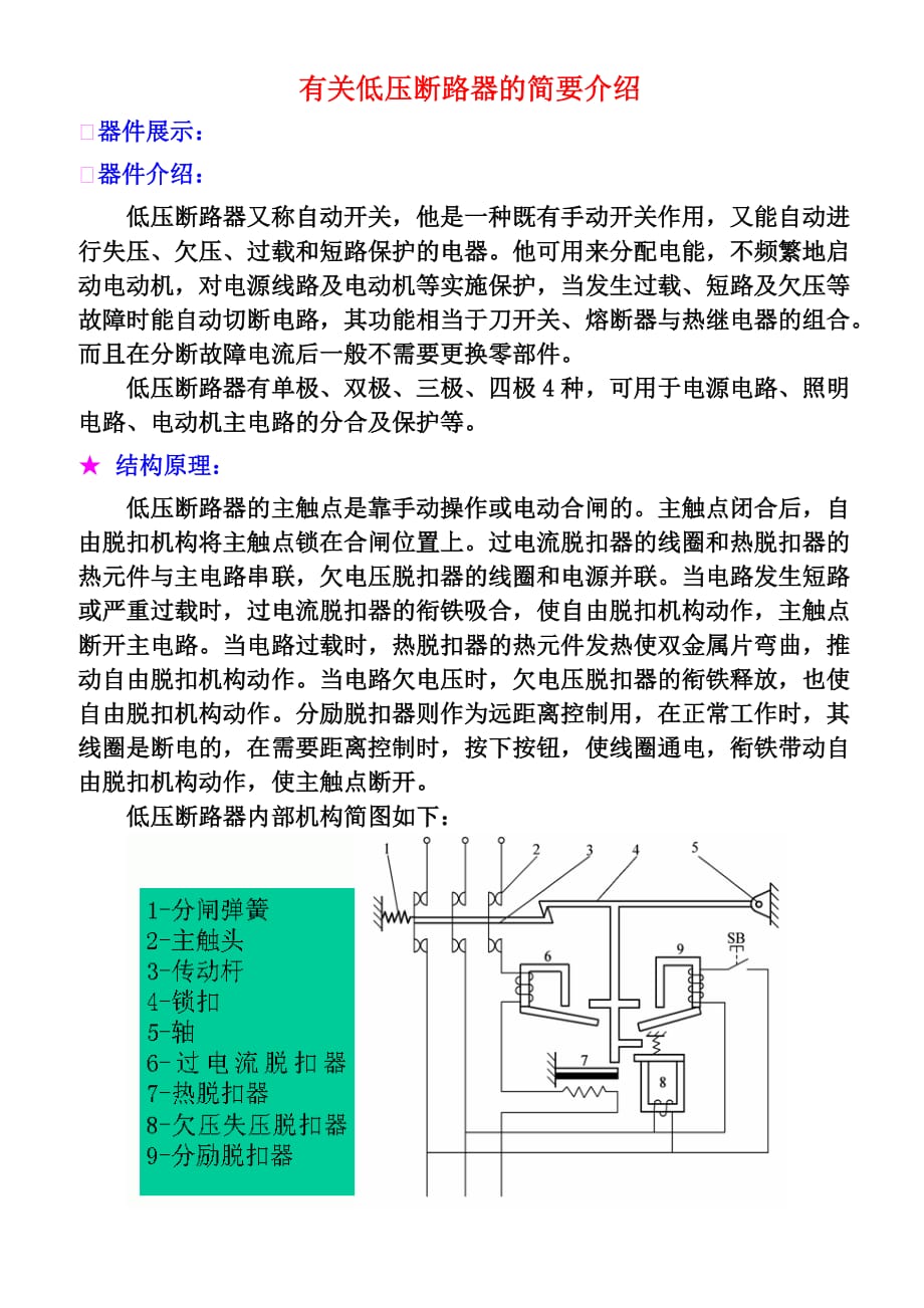 低压断路器说明书.doc_第1页