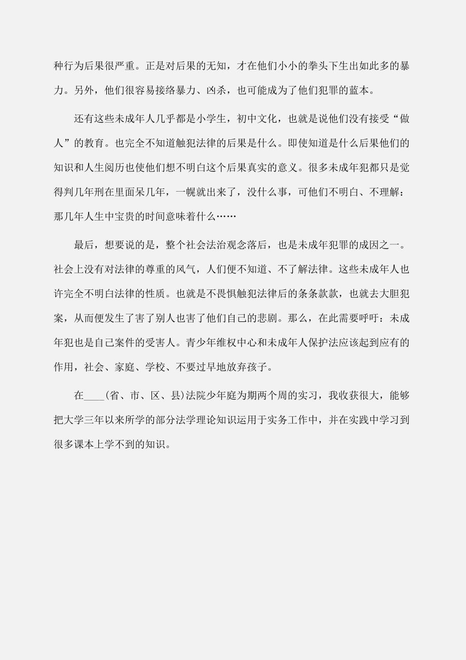 实习报告：法院实习报告范文总结最新_第4页