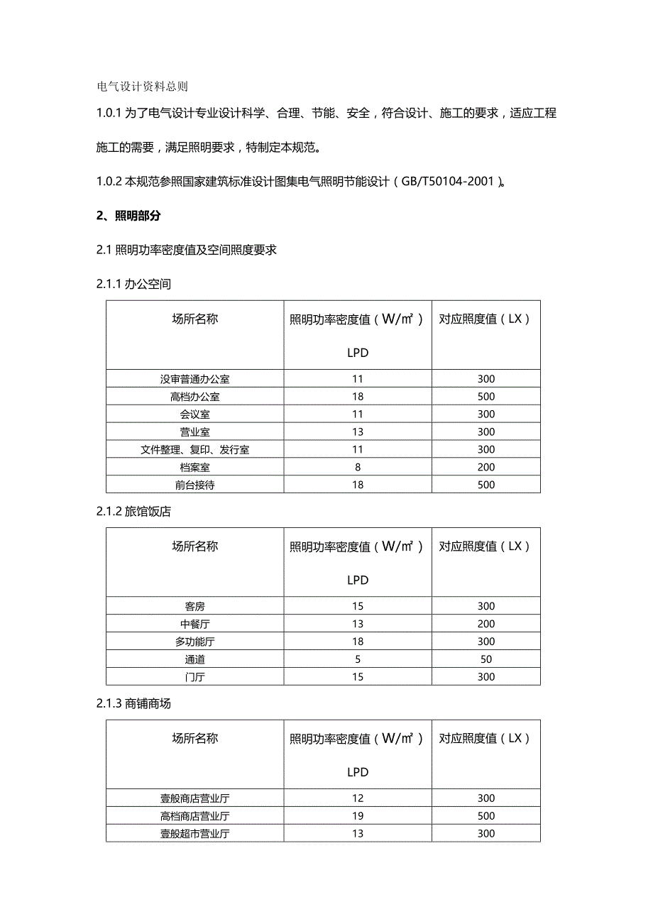 （建筑电气工程）电气设计常用资料文本精编._第2页