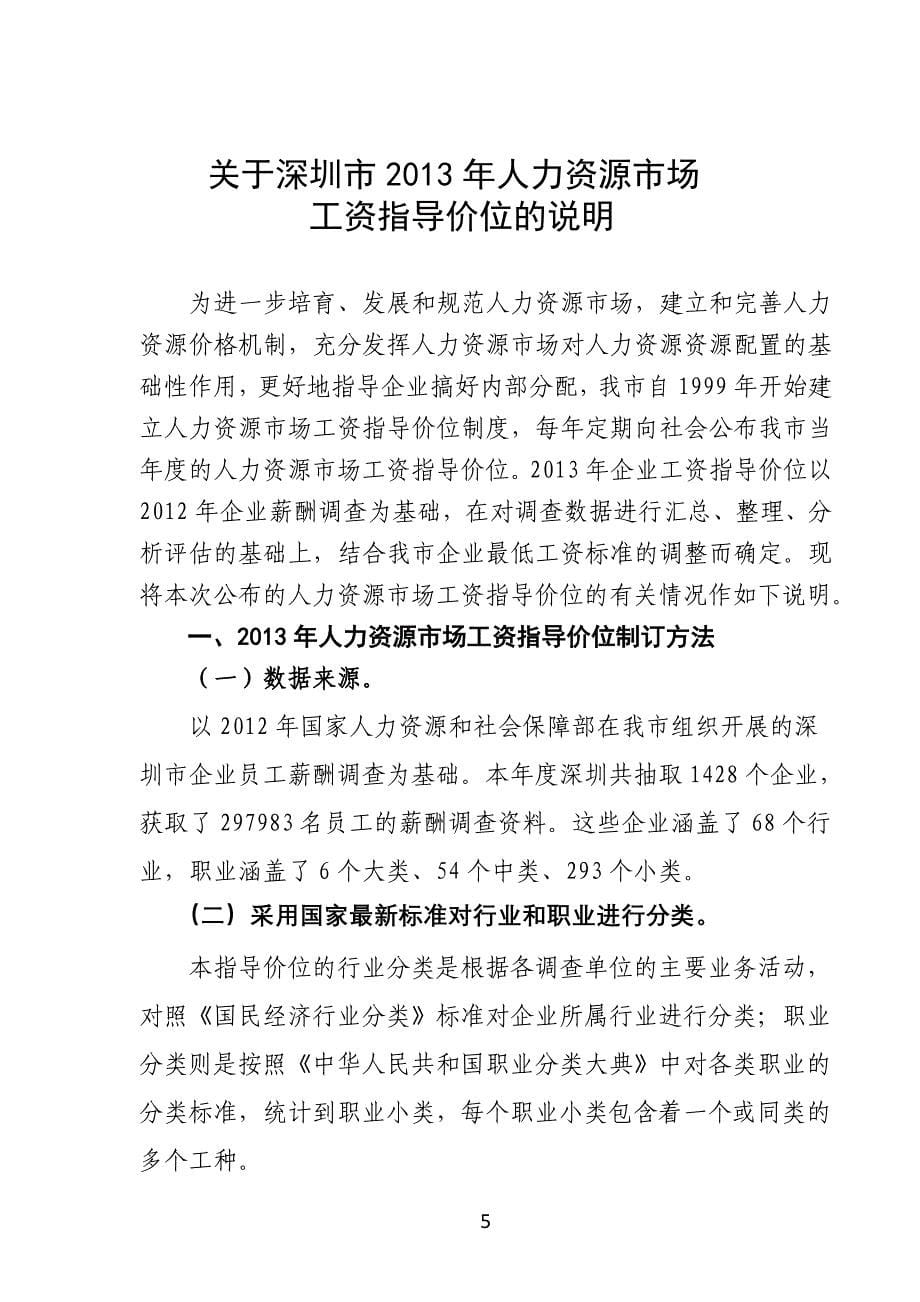 (薪酬管理）深圳市X年人力资源市场工资指导价位_第5页