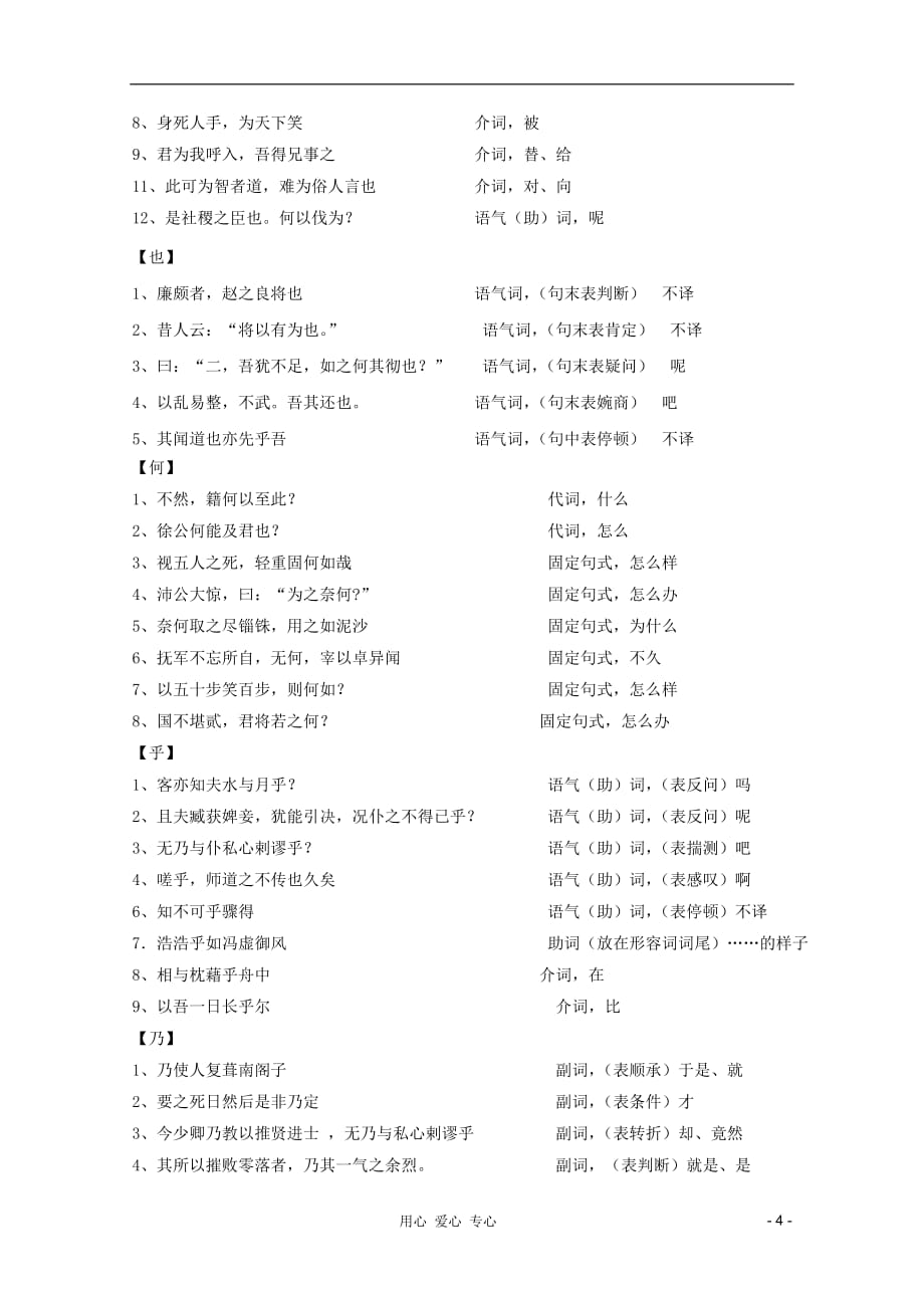 2012高考语文专题复习 常见文言虚词教案.doc_第4页