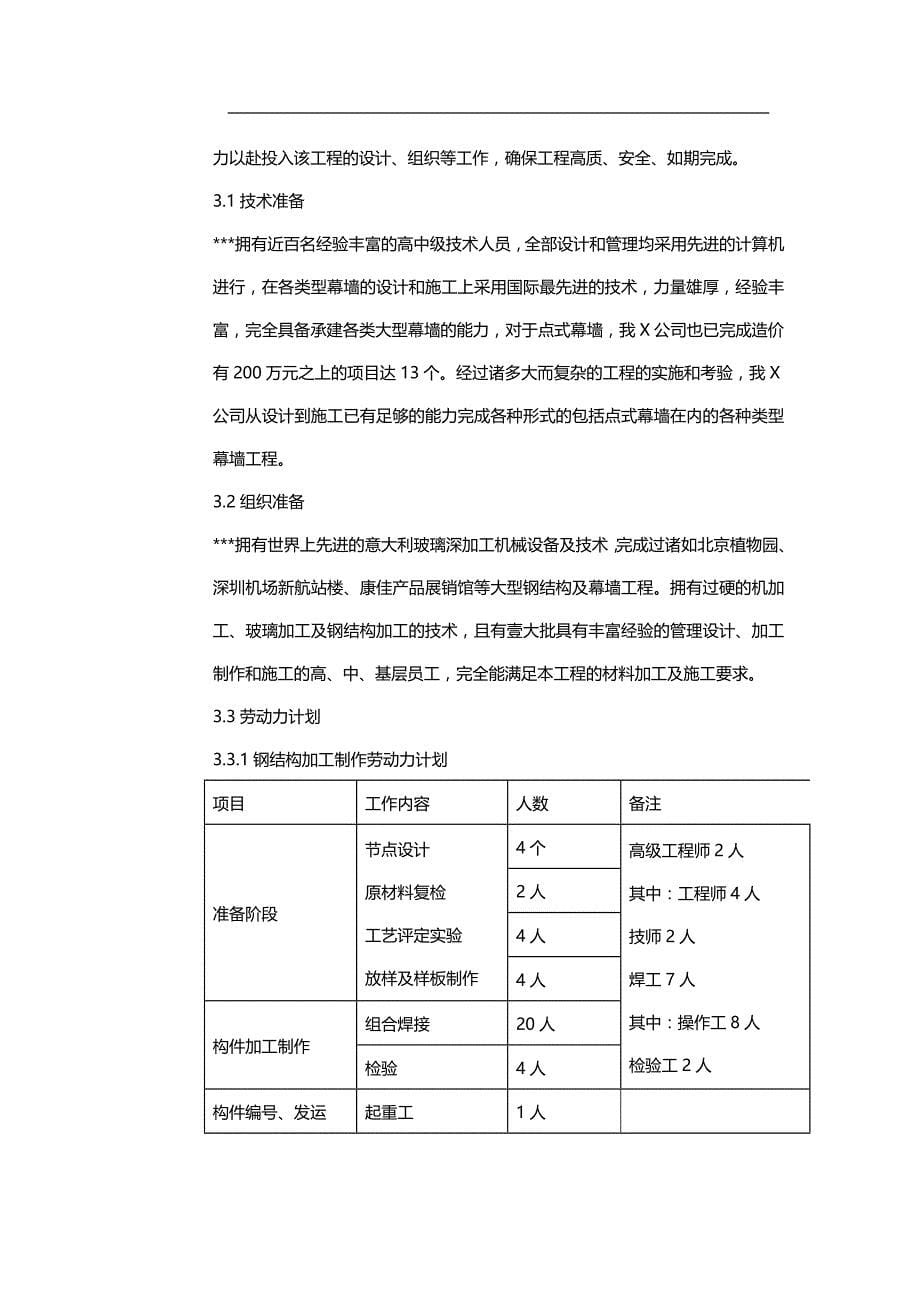 （建筑工程管理）大学游泳跳水馆点连接玻璃幕墙及玻璃屋顶工程施工方案精编._第5页