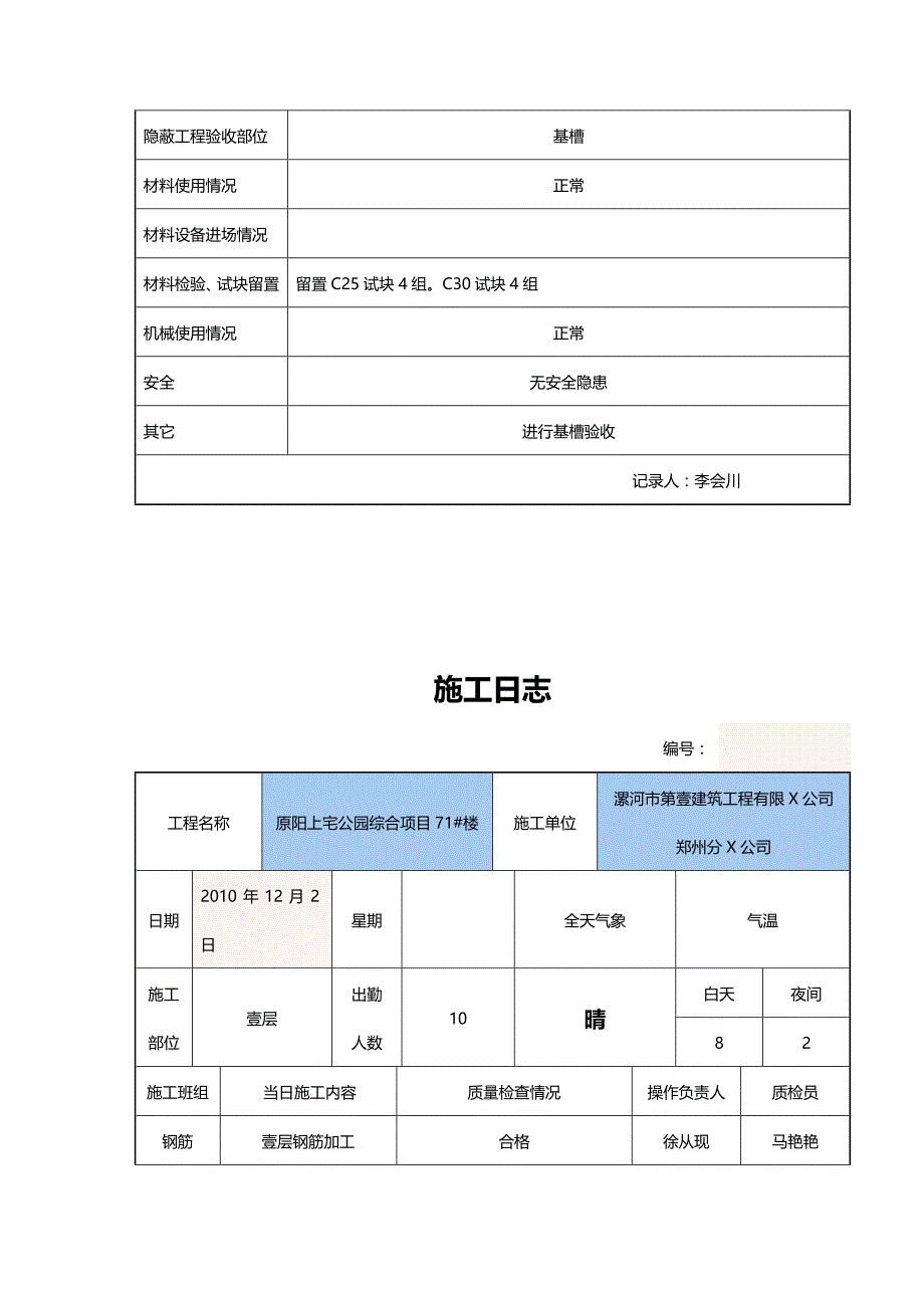 （建筑工程管理）施工日志月份精编._第3页