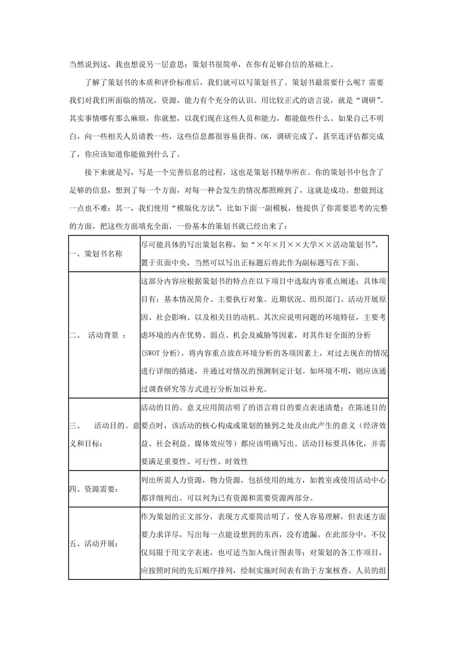 2020年(策划方案）如何写大学活动策划书__第2页