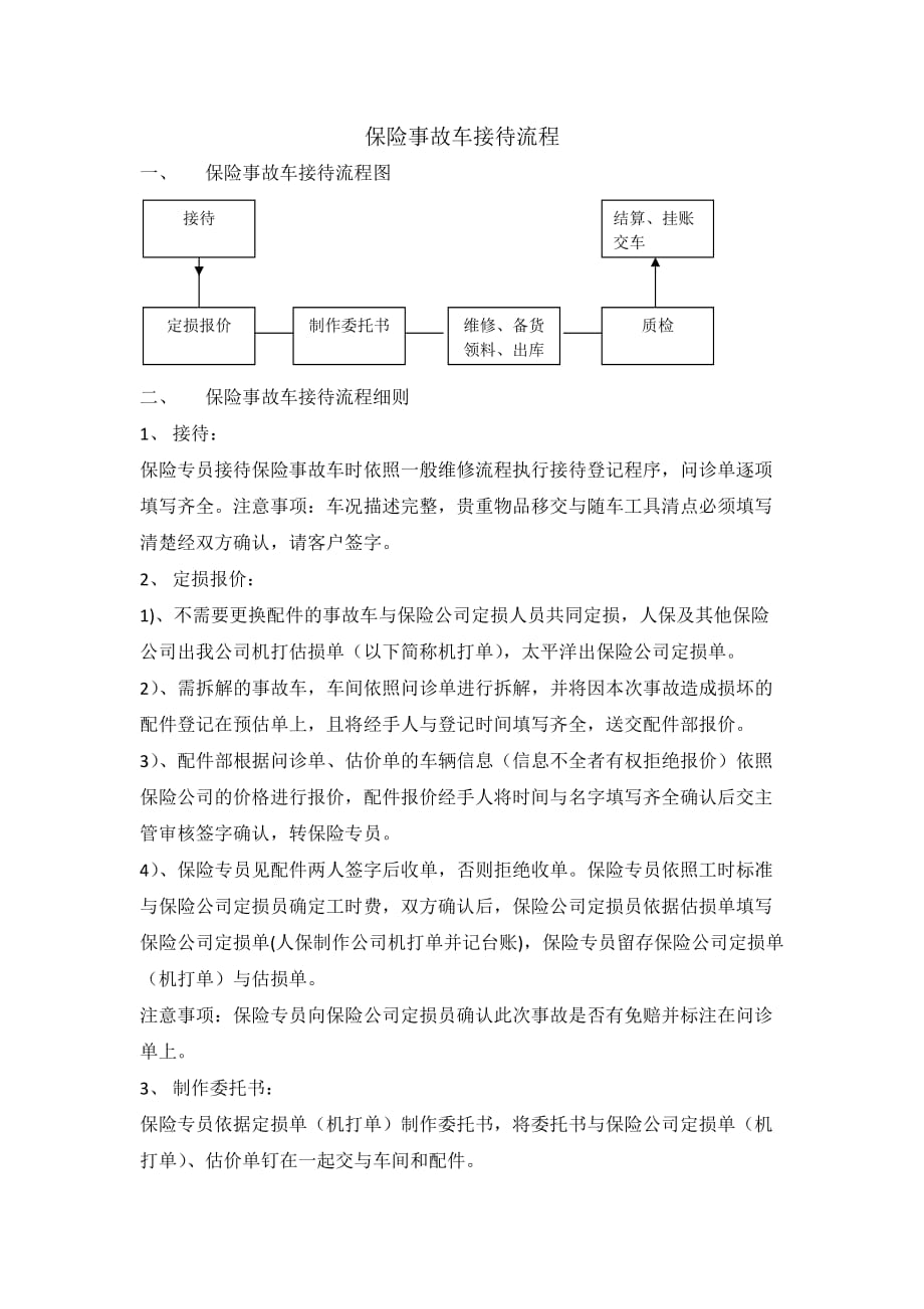 保险事故车接待流程.doc_第1页