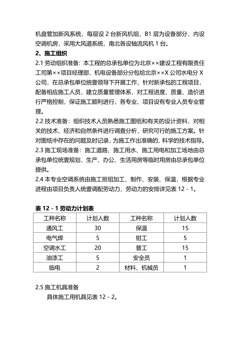 （建筑工程管理）通风与空调工程施工方案精编._第4页