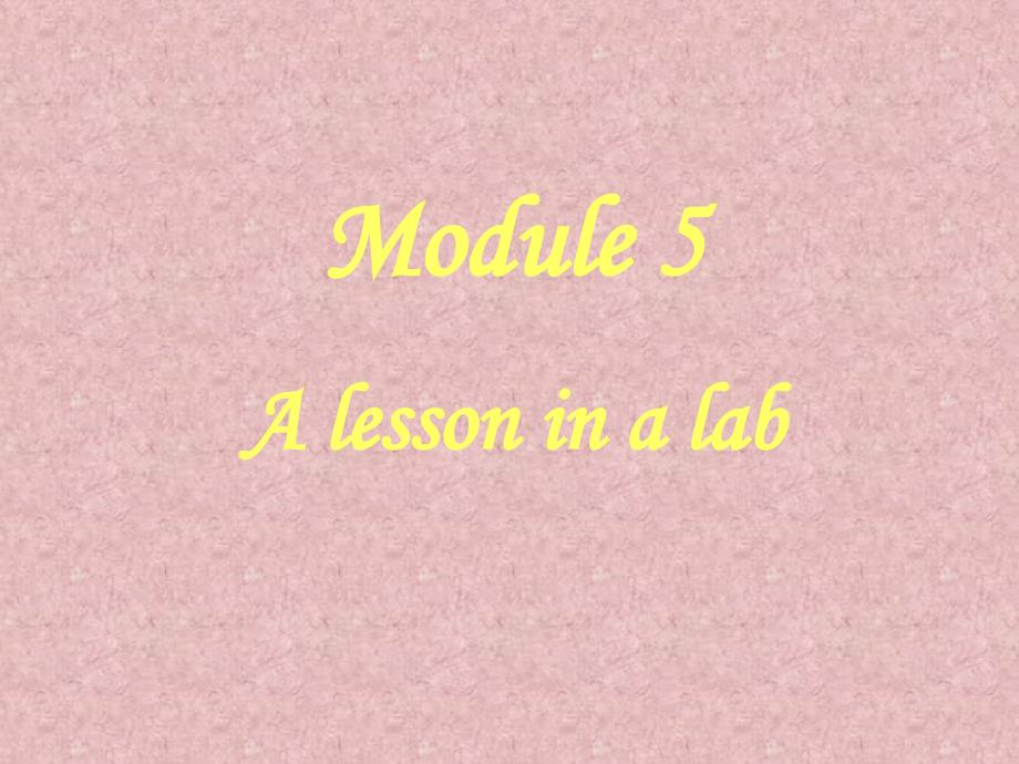 Module 5 A Lesson in a Lab--reading课件(外研版必修1)_第1页