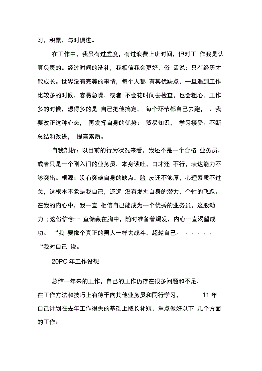 销售人员XX年工作总结及计划_第2页