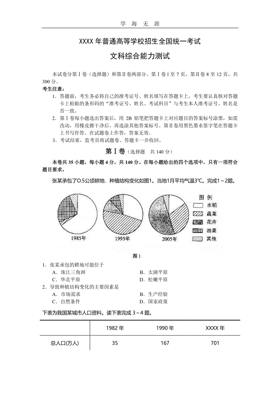 高考文综全国 I 卷.pdf_第1页