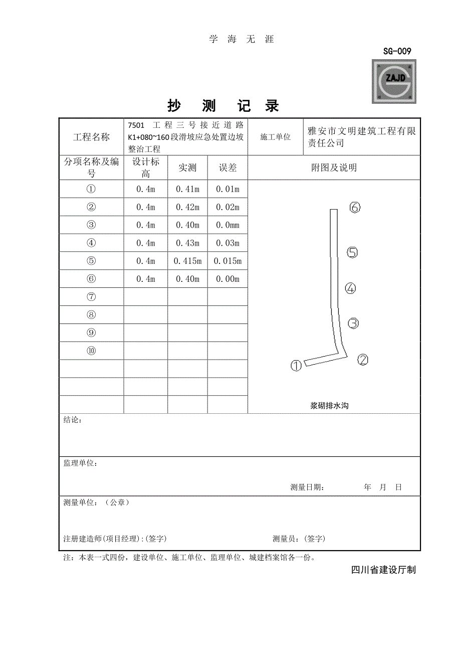 SG009抄测记录（6.29）.pdf_第1页