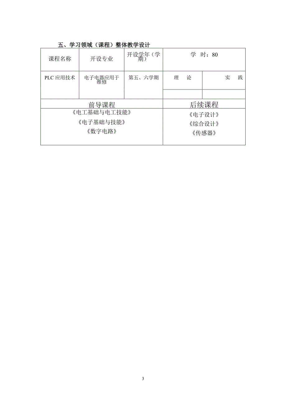 中职PLC课程标准（6.29）.pdf_第3页