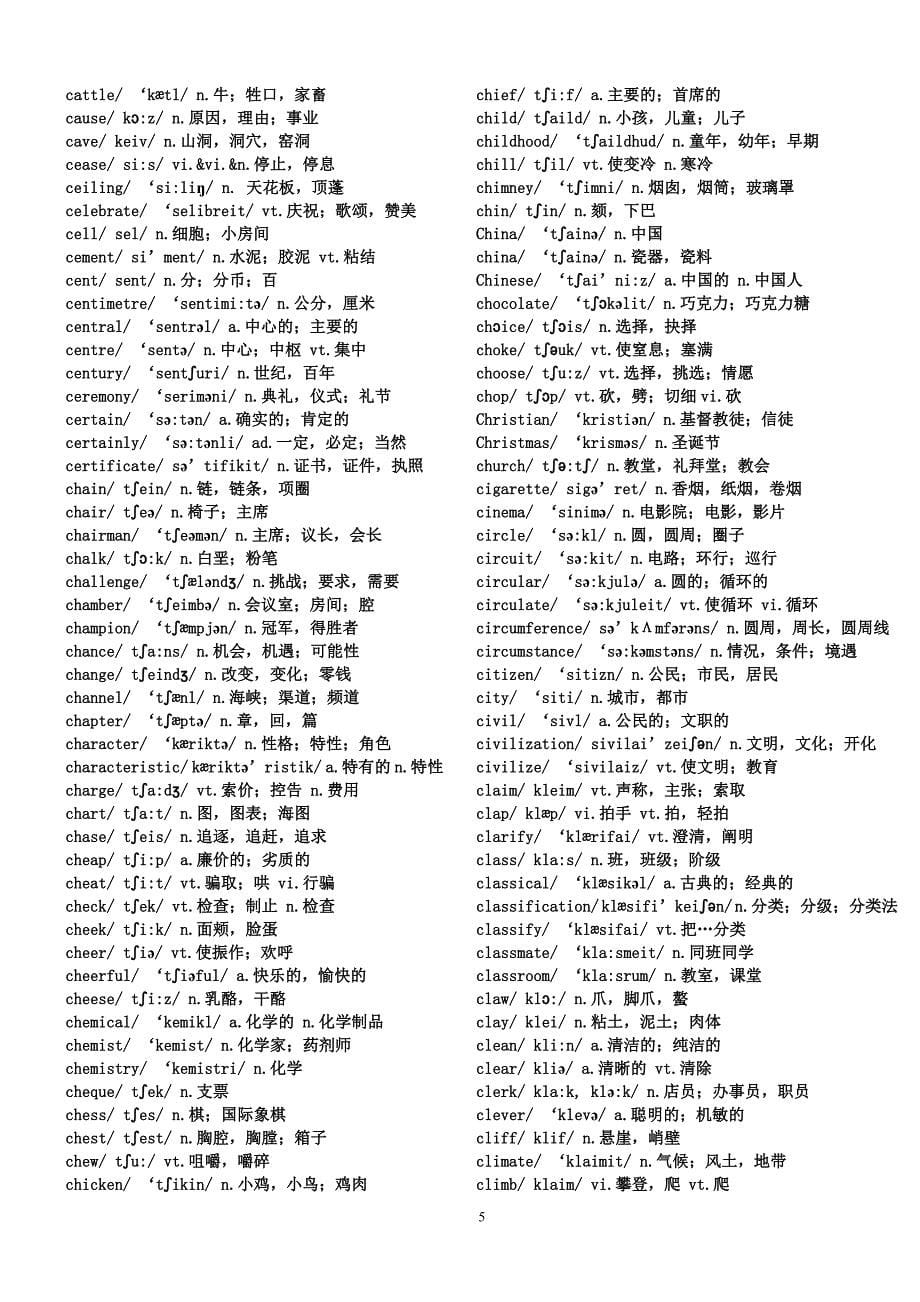 大学英语四级单词带音标(共34页).doc_第5页