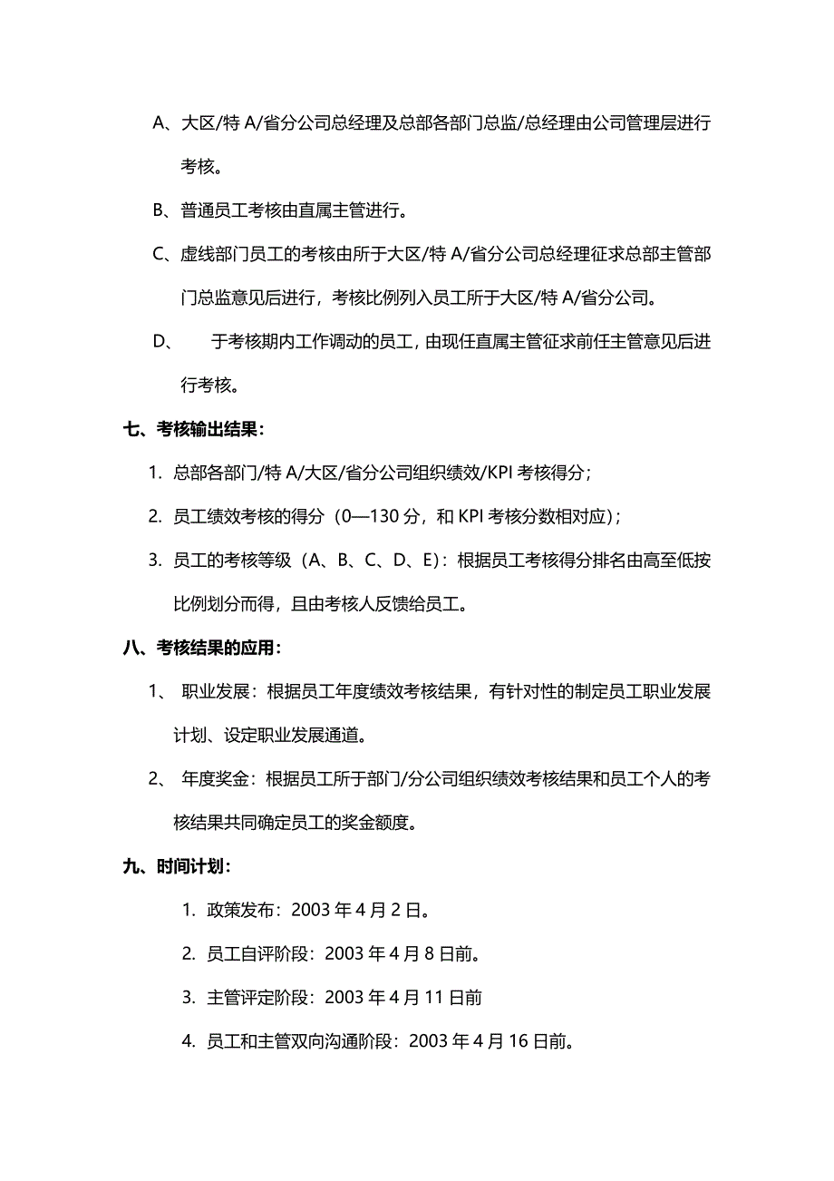 （通信企业管理）通信有限公司FY绩效考核办法精编._第4页