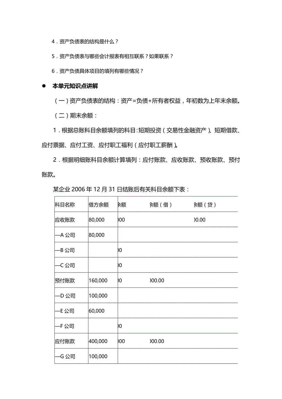 2020年（财务管理表格）会计报表的编制教案会计报表的编制_第3页