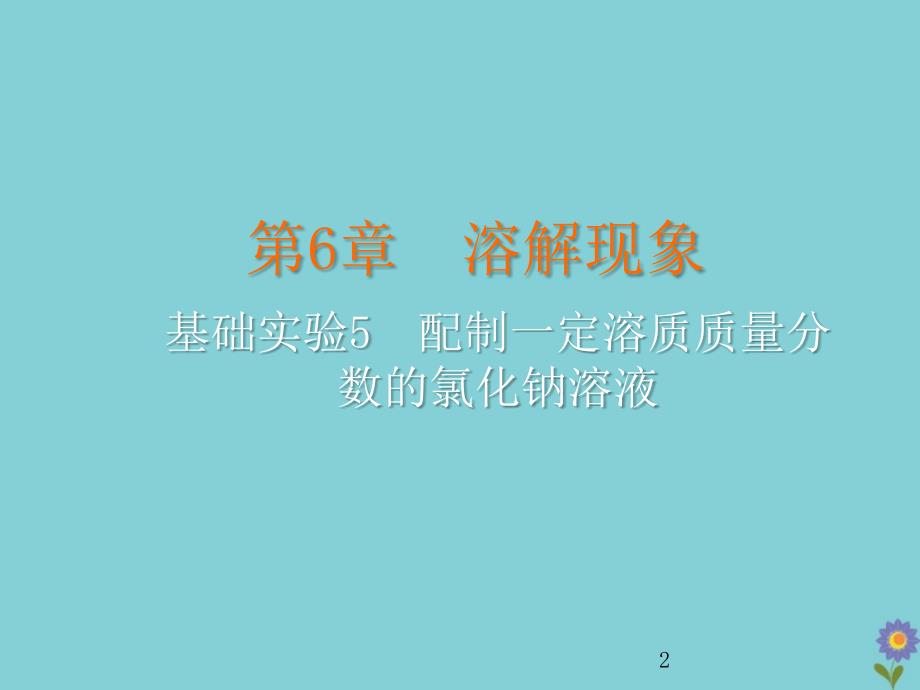 2020年九年级化学下册溶解现象基础实验配制一定溶质质量分数的氯化钠溶液沪教版_第2页