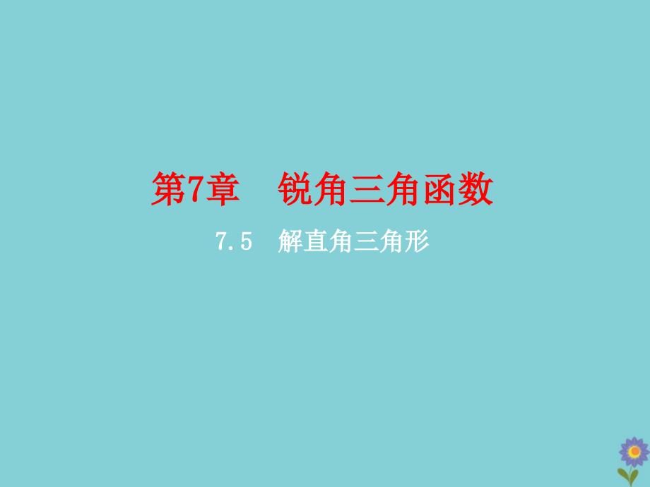 2020年九年级数学下册锐角三角形.解直角三角形苏科版_第2页