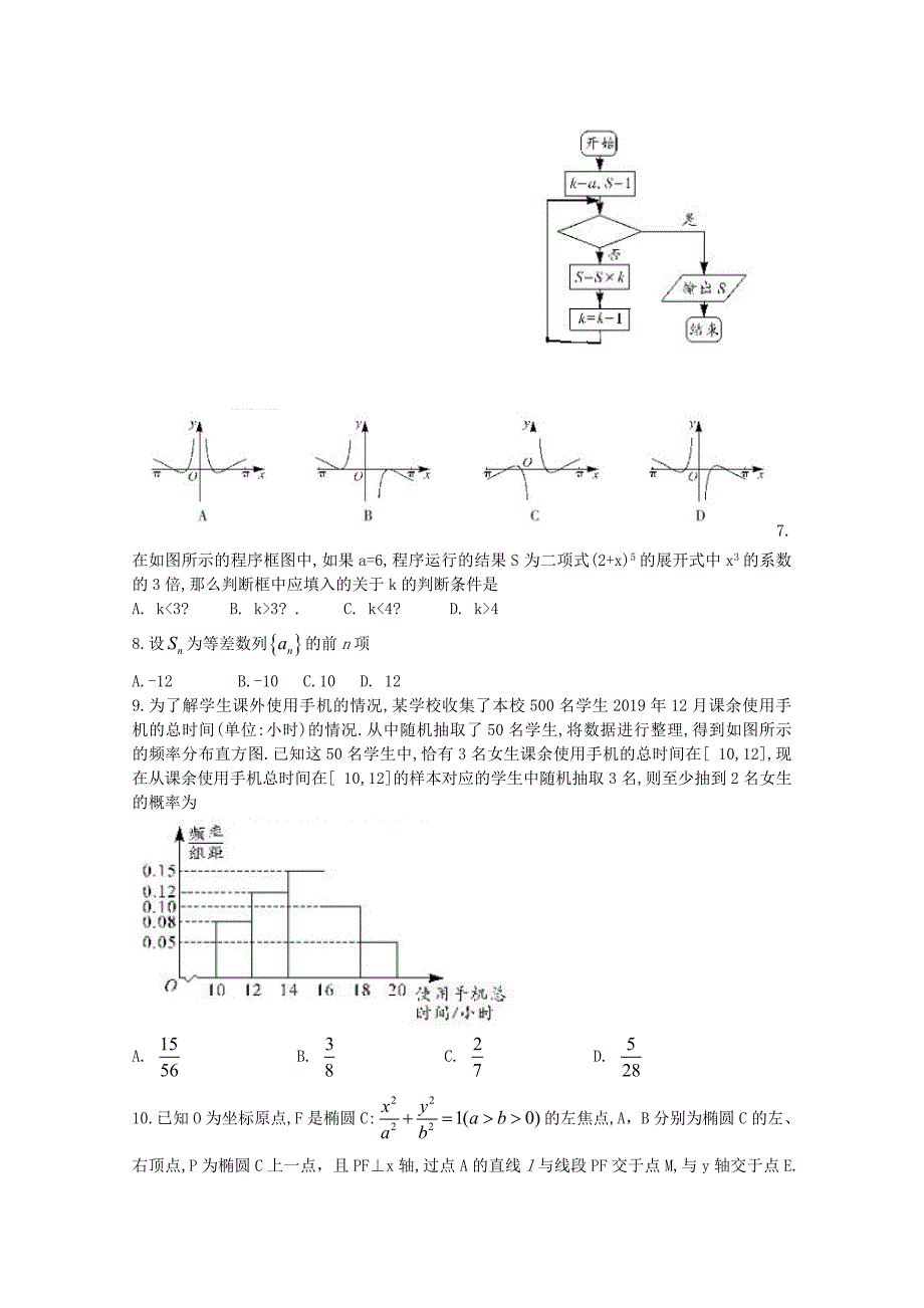 安徽省2020届高考数学冲刺模拟卷理[含答案]_第2页