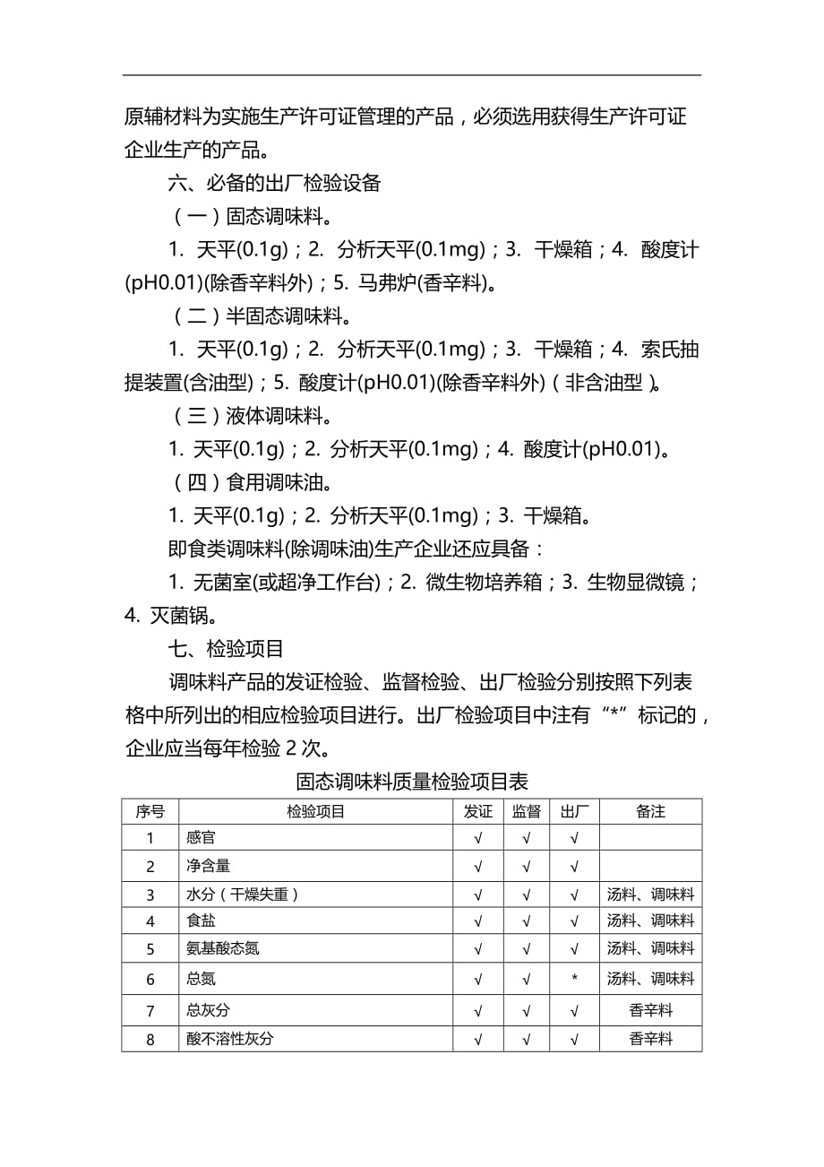 2020调味料产品生产许可证审查细则（版）_第4页